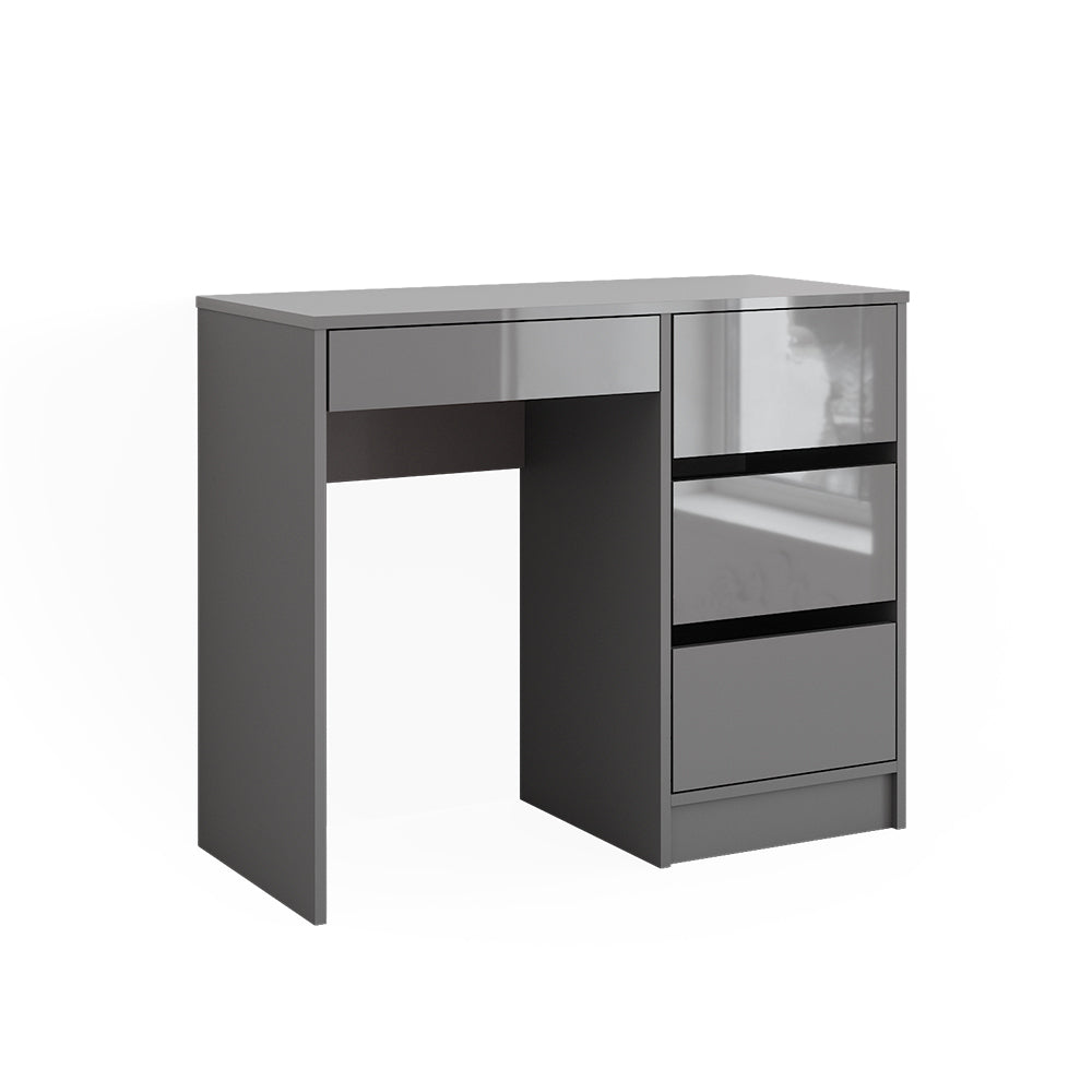 Vicco Scrivania Grigio lucido 90 x 40 cm con cassetti