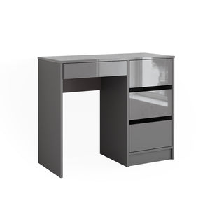 Vicco Scrivania Grigio lucido 90 x 40 cm con cassetti