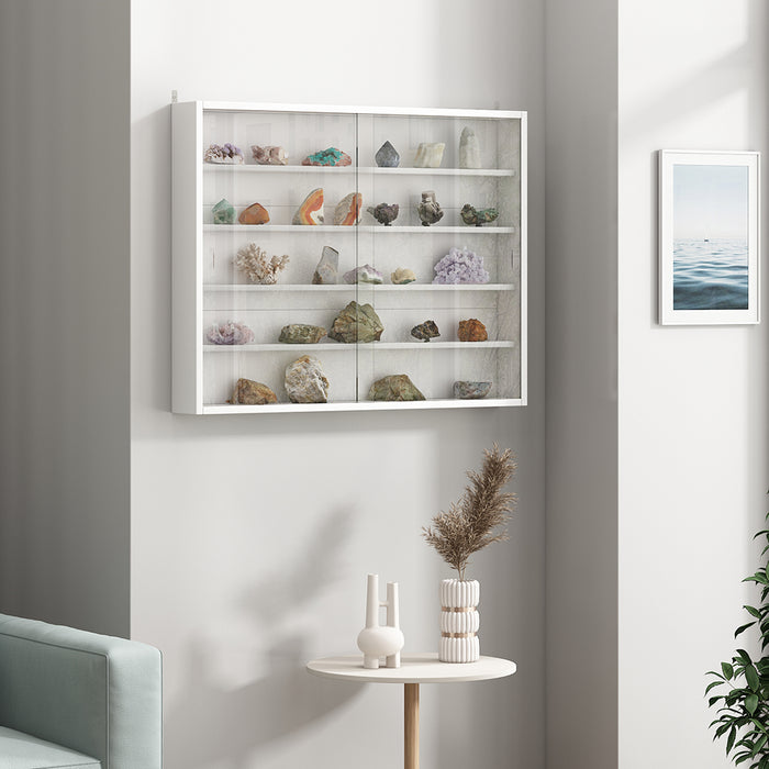 Vicco Vetrina a parete Bianco Con 4 ripiani