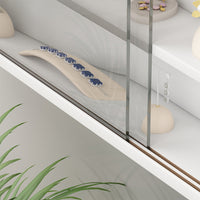 Vicco Vetrina a parete Bianco Con 4 ripiani