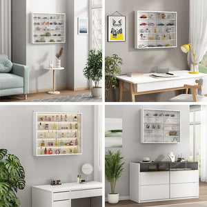 Vicco Vetrina a parete Bianco Con 4 ripiani