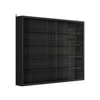 Vicco Vetrina a parete Nero Con 4 ripiani