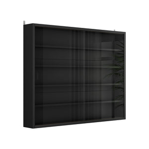 Vicco Vetrina a parete Nero Con 4 ripiani