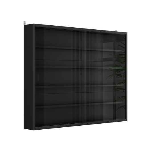 Vicco Vetrina a parete Nero Con 4 ripiani