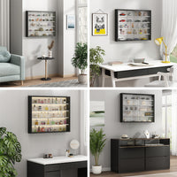 Vicco Vetrina a parete Nero/bianco Con 4 ripiani