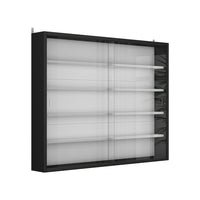 Vicco Vetrina a parete Nero/bianco Con 4 ripiani