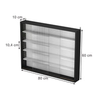 Vicco Vetrina a parete Nero/bianco Con 4 ripiani