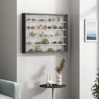 Vicco Vetrina a parete Nero/bianco Con 4 ripiani