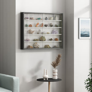 Vicco Vetrina a parete Nero/bianco Con 4 ripiani