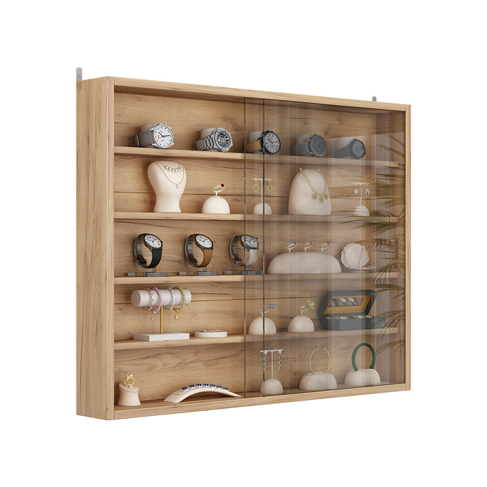 Vicco Vetrina a parete Sonoma Con 4 ripiani