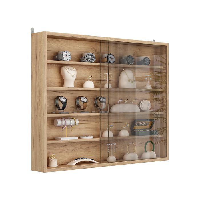 Vicco Vetrina a parete Sonoma Con 4 ripiani