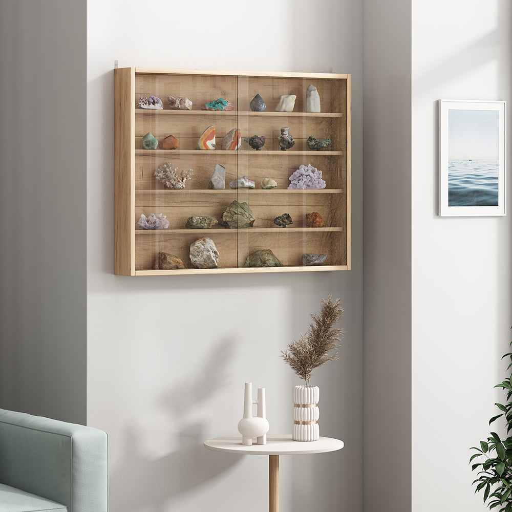 Vicco Vetrina a parete Sonoma Con 4 ripiani