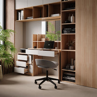 Vicco Scrivania Bianco/Sonoma 139.8 x 40 cm con cassetti