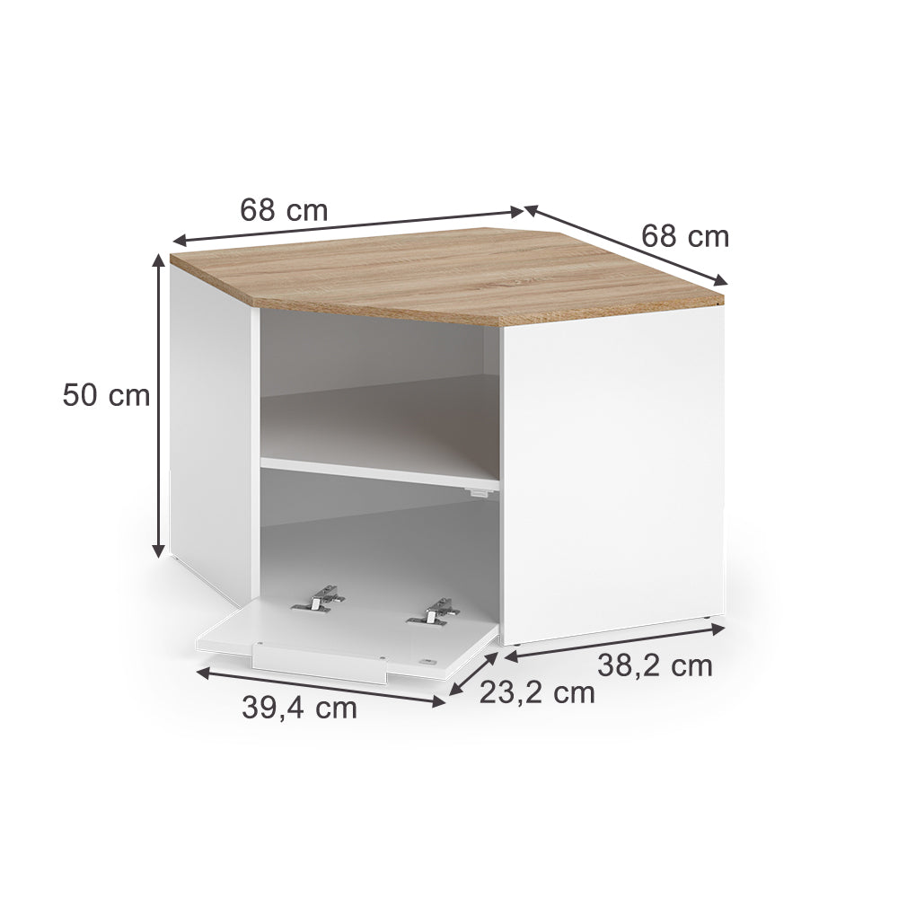 Vicco Mobile tv Bianco/Sonoma 68 x 50 cm