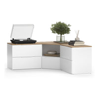 Vicco Parete attrezzata soggiorno Bianco/Sonoma 3 parti