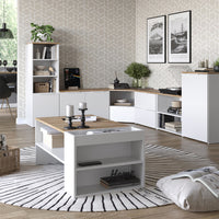 Vicco Parete attrezzata soggiorno Bianco/Sonoma 3 parti