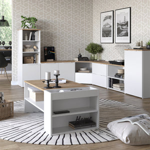 Vicco Parete attrezzata soggiorno Bianco/Sonoma 3 parti