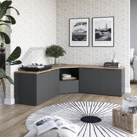 Vicco Parete attrezzata soggiorno Antracite/Sonoma 3 parti