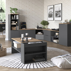 Vicco Parete attrezzata soggiorno Antracite/Sonoma 3 parti