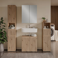 Vicco Mobile sottolavabo per bagno Artigiano 60 x 58 cm 2 vani portaoggetti