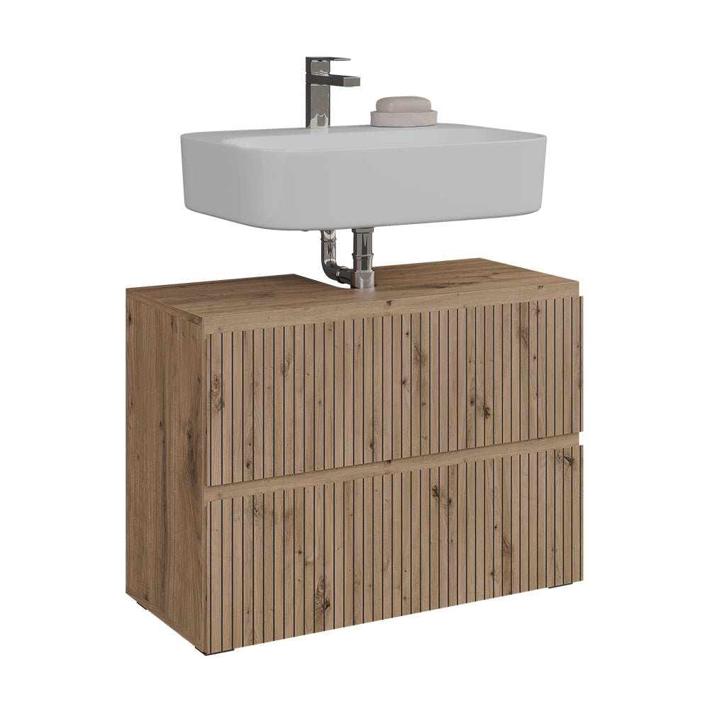 Vicco Mobile sottolavabo per bagno Artigiano 80 x 58 cm con 2 cassetti