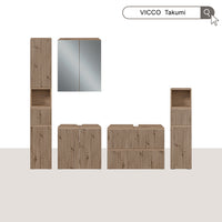 Vicco Mobile sottolavabo per bagno Artigiano 80 x 58 cm con 2 cassetti