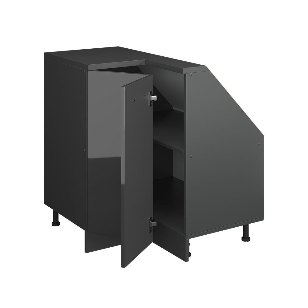 Vicco Mobile sottotetto Mobile angolare Antracite lucido/antracite con 1 porta