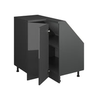 Vicco Mobile sottotetto Mobile angolare Antracite lucido/antracite con 1 porta