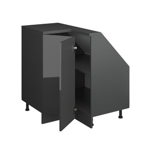 Vicco Mobile cucina angolare per sottotetto Antracite lucido 75.6 cm con 1 porta