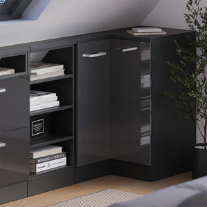 Vicco Mobile sottotetto Mobile angolare Antracite lucido/antracite con 1 porta