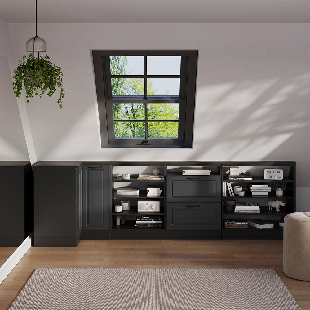 Vicco Mobile sottotetto Mobile angolare Casa di campagna antracite/antracite 75.6 x 81.6 cm con 1 porta