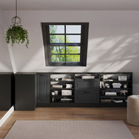 Vicco Mobile sottotetto Mobile angolare Casa di campagna antracite/antracite 75.6 x 81.6 cm con 1 porta