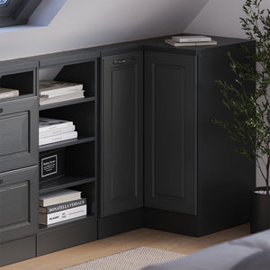 Vicco Mobile sottotetto Mobile angolare Casa di campagna antracite/antracite 75.6 x 81.6 cm con 1 porta