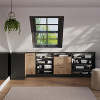 Vicco Mobile sottotetto Mobile angolare Rovere artigianale/antracite 75.6 x 81.6 cm con 1 porta