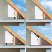 Vicco Mobile sottotetto Mobile angolare Rovere artigianale/antracite 75.6 x 81.6 cm con 1 porta