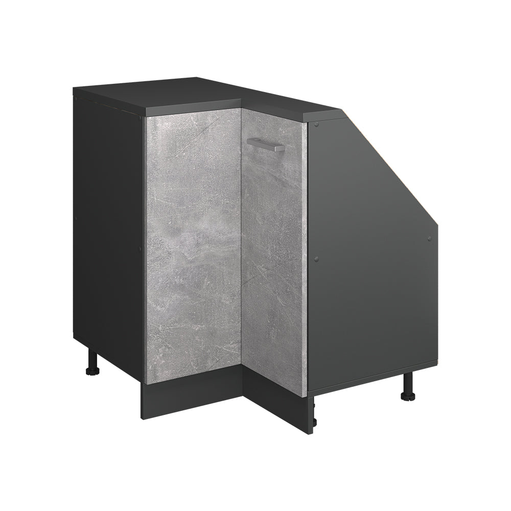 Vicco Mobile sottotetto Mobile angolare Calcestruzzo/antracite 75.6 x 81.6 cm con 1 porta