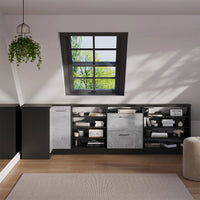 Vicco Mobile sottotetto Mobile angolare Calcestruzzo/antracite 75.6 x 81.6 cm con 1 porta