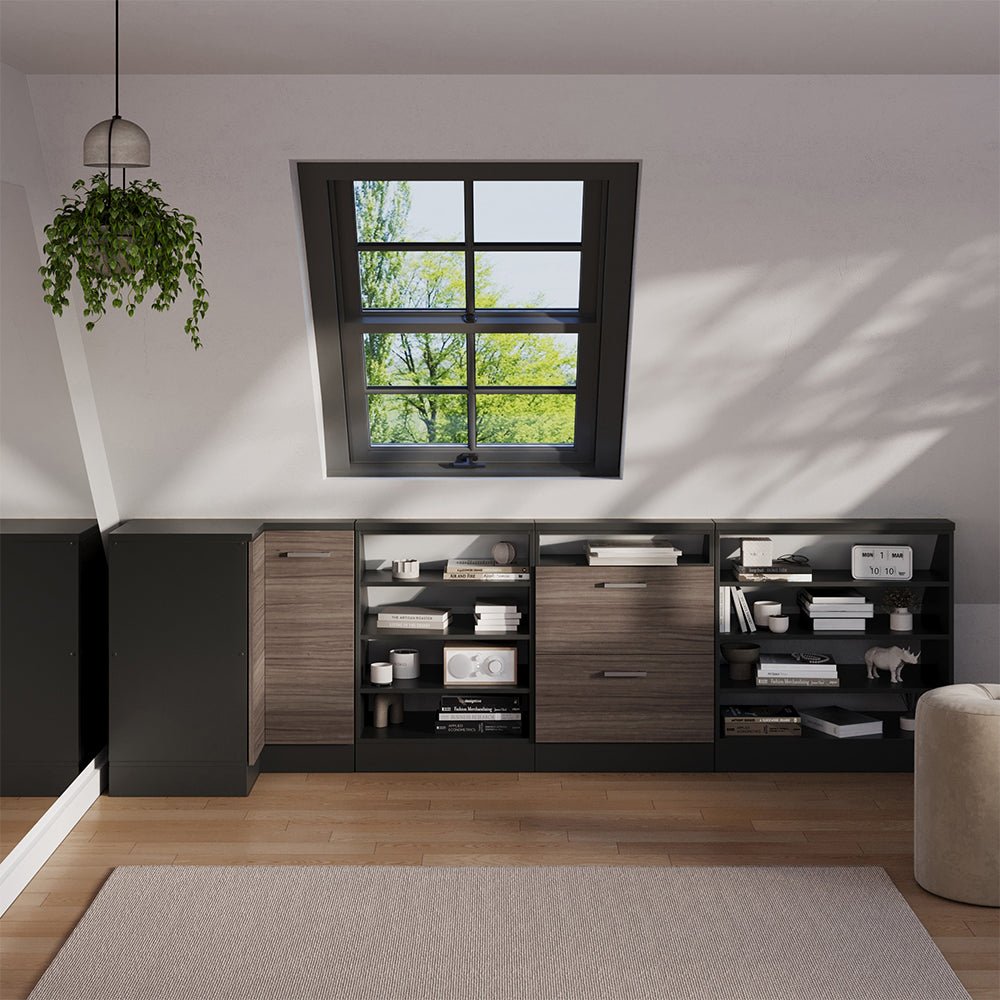 Vicco Mobile sottotetto Mobile angolare Grigio nobile/antracite 75.6 x 81.6 cm con 1 porta