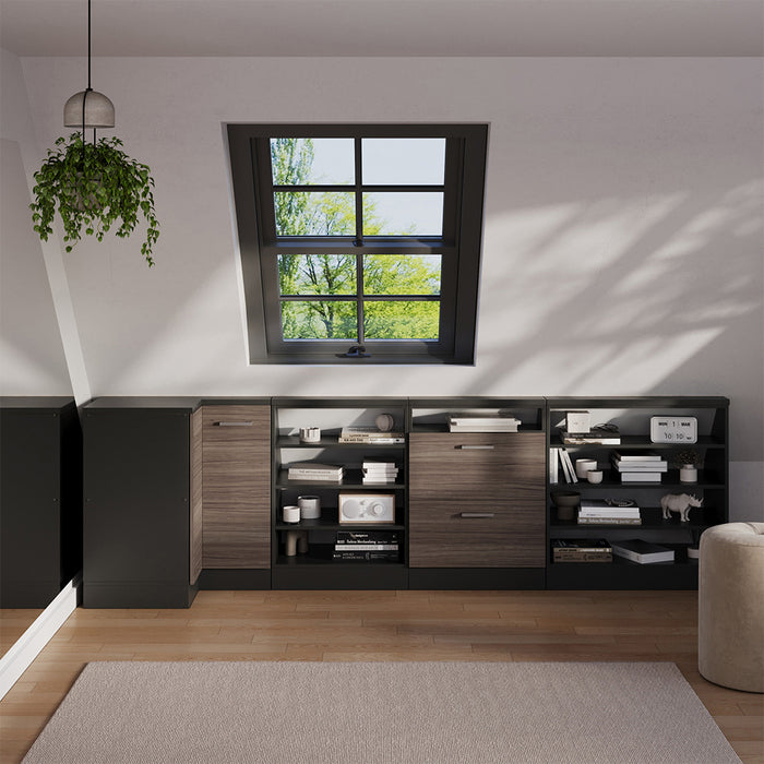 Vicco Mobile sottotetto Mobile angolare Grigio nobile/antracite 75.6 x 81.6 cm con 1 porta