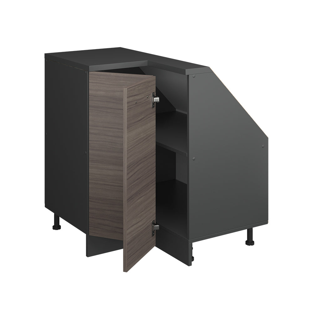 Vicco Mobile cucina angolare per sottotetto Grigio nobile 75.6 cm con 1 porta
