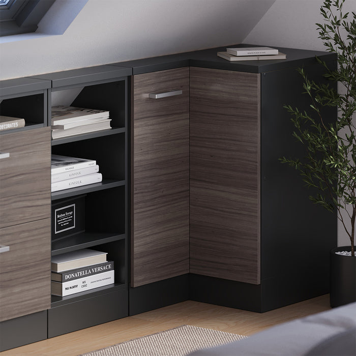 Vicco Mobile sottotetto Mobile angolare Grigio nobile/antracite 75.6 x 81.6 cm con 1 porta