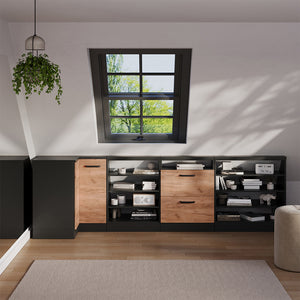 Vicco Mobile sottotetto Mobile angolare Quercia dorata/antracite 75.6 x 81.6 cm con 1 porta