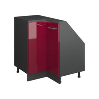 Vicco Mobile sottotetto Mobile angolare Rosso lucido/antracite 75.6 x 81.6 cm con 1 porta