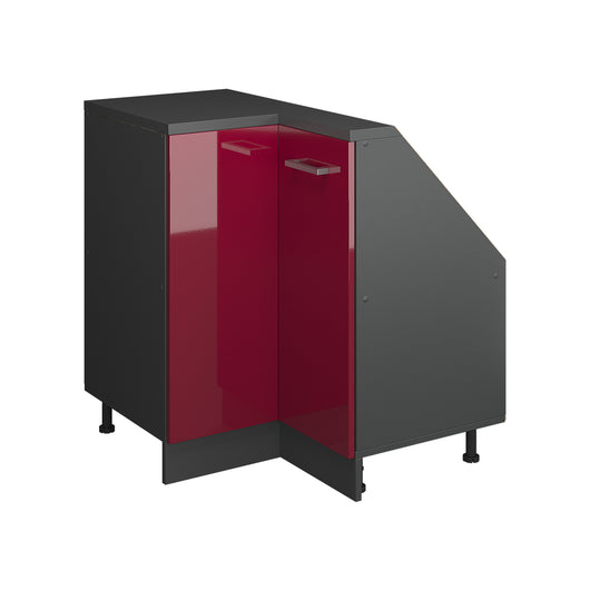Vicco Mobile cucina angolare per sottotetto Rosso lucido 75.6 cm con 1 porta