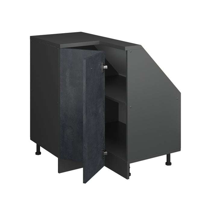Vicco Mobile sottotetto Mobile angolare Calcestruzzo nero/antracite 75.6 x 81.6 cm con 1 porta