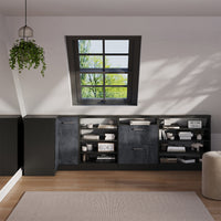 Vicco Mobile sottotetto Mobile angolare Calcestruzzo nero/antracite 75.6 x 81.6 cm con 1 porta