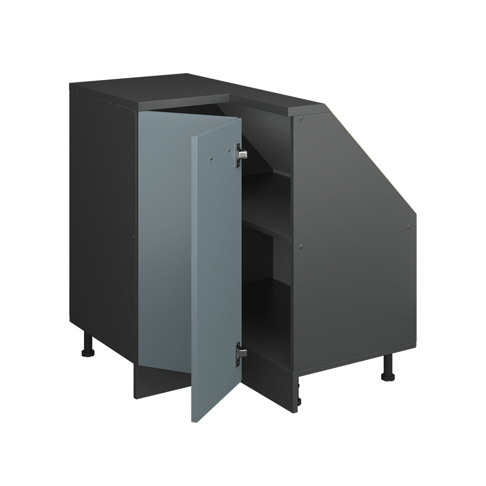 Vicco Mobile cucina angolare per sottotetto Grigio-blu 75.6 cm con 1 porta