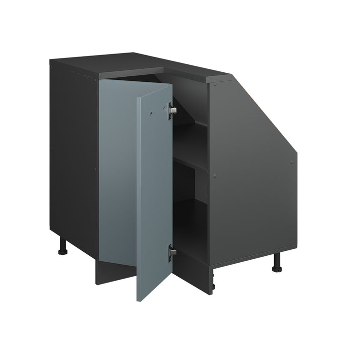 Vicco Mobile cucina angolare per sottotetto Grigio-blu 75.6 cm con 1 porta