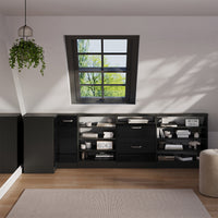 Vicco Mobile sottotetto Mobile angolare Nero lucido/antracite 75.6 x 81.6 cm con 1 porta