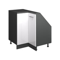 Vicco Mobile sottotetto Mobile angolare Bianco lucido/antracite 75.6 x 81.6 cm con 1 porta